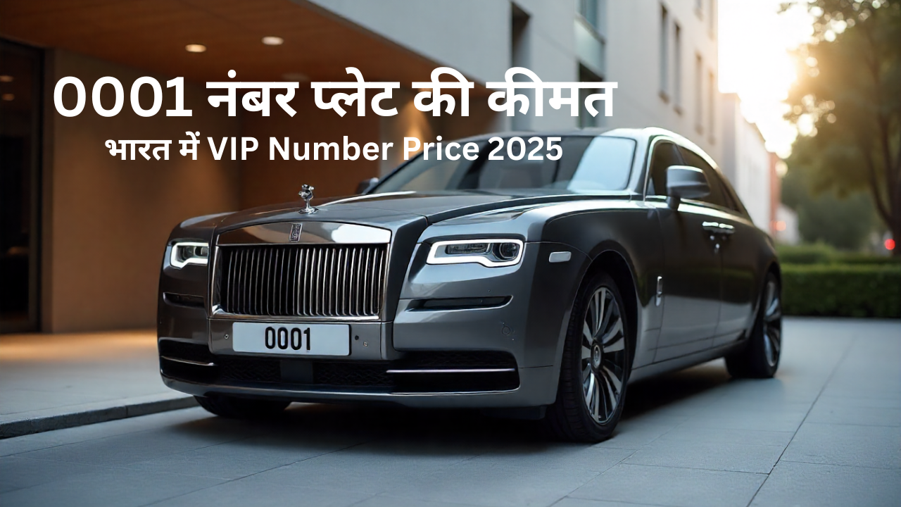 0001 नंबर प्लेट की कीमत | भारत में VIP Number Price 2025| प्रीमियम नंबर